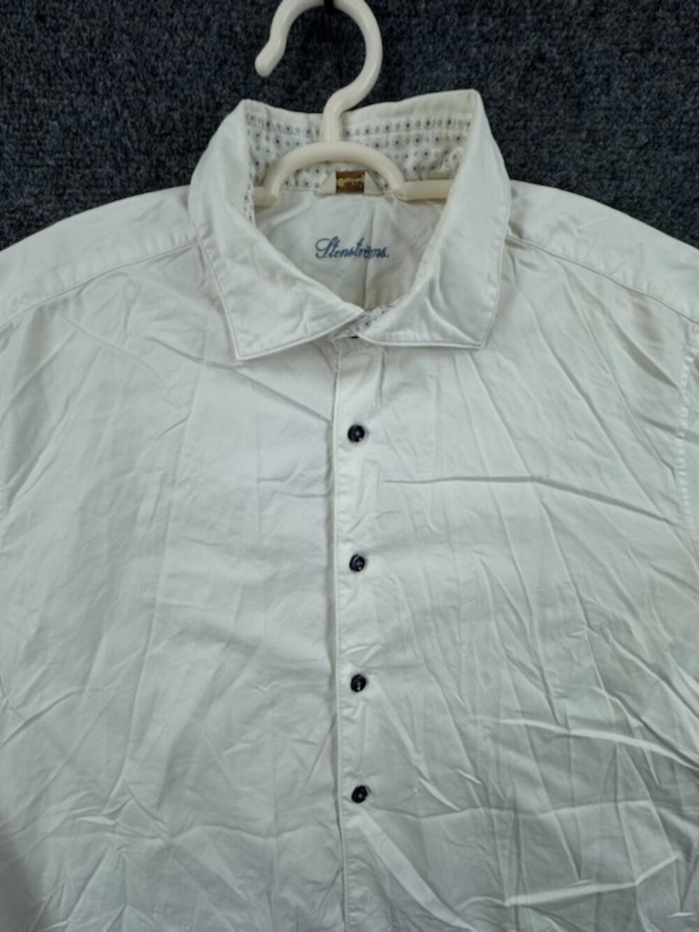 Stenstroms Fitted Body All Cotton XL Romania White Swedish Button Up Long Sleeve